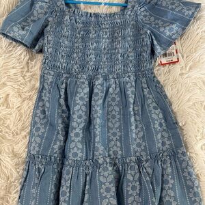 Cat & Jack Light Blue Smocked Tiered Dress